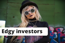 An edgy person as a metaphor for investing edge.