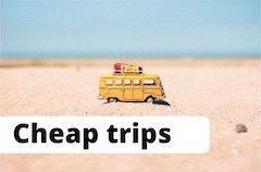 Image of campervan to illustrate the idea of cheap travel saving money