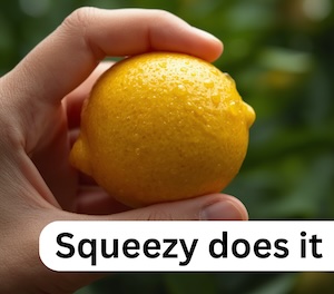 An image of a lemon being squeezed to illustrate extra income being squeezed from an investment trust on a discount